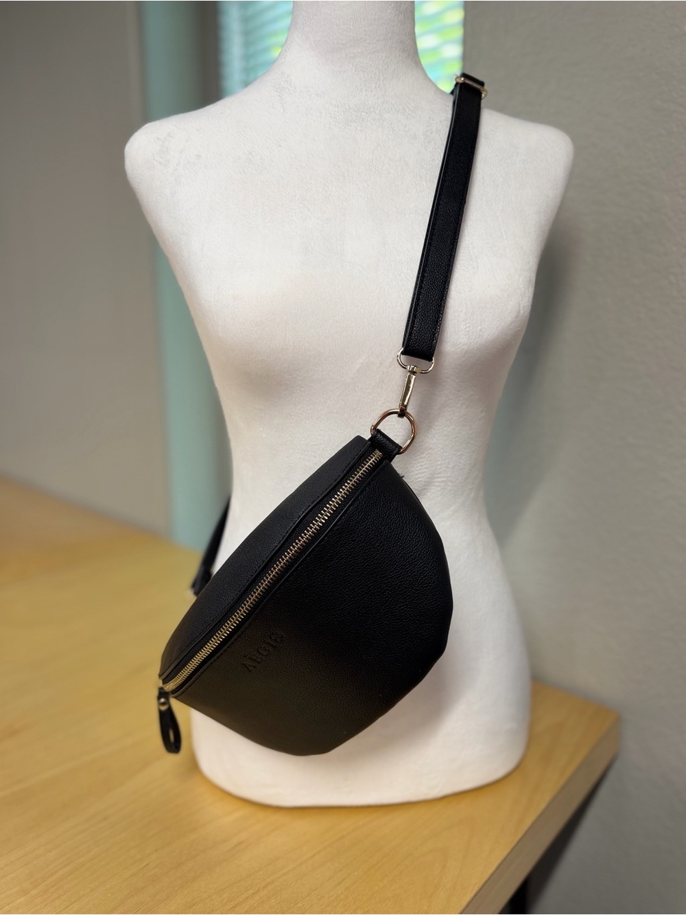 Aegis EMF Blocking Travel Bag Vegan Leather Crossbody Bag with Adjustable Strap